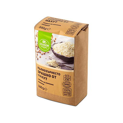 Брашно 100% Пълнозърнесто от нахут Екосем 500г Брашно 100% Пълнозърнесто от нахут Екосем 500г