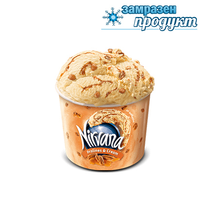 Сладолед Нирвана 156г Пралина с крем Сладолед Нирвана 156г Пралина с крем