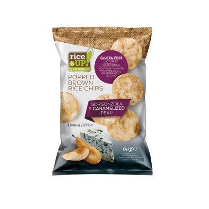 Чипс от кафяв пълнозърнест ориз Райс Ъп 60г Горгонзола и карамелизирана круша