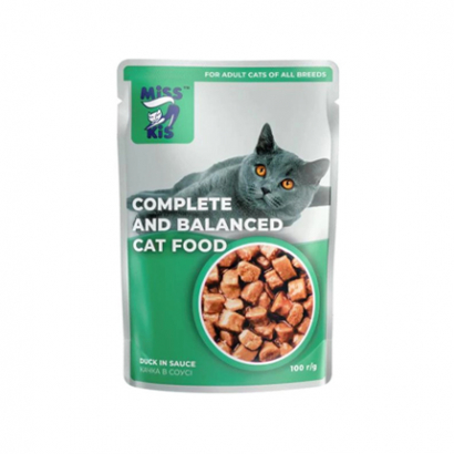 Храна за котки Мис Кис 100г Пауч Патешко месо