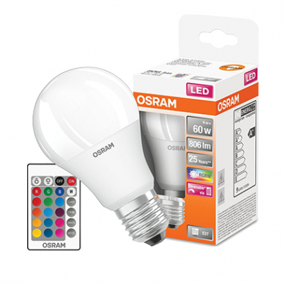 Лед крушка Осрам Сменящ се цвят 9W/827/230V