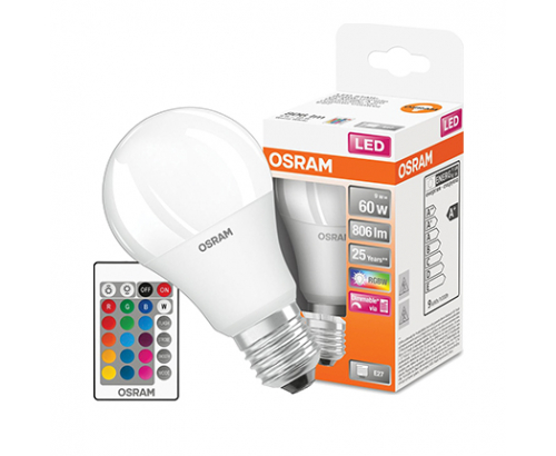 Лед крушка Осрам Сменящ се цвят 9W/827/230V Лед крушка Осрам Сменящ се цвят 9W/827/230V