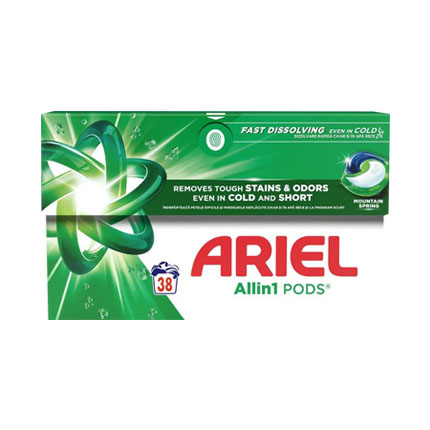 Гел капсули Ариел 3в1 38бр Планинска пролет Гел капсули Ариел 3в1 38бр Планинска пролет