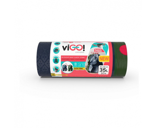 Торби за смет Виго 35л 10бр Меджик с ластична лента за завързване Торби за смет Виго 35л 10бр Меджик с ластична лента за завързване