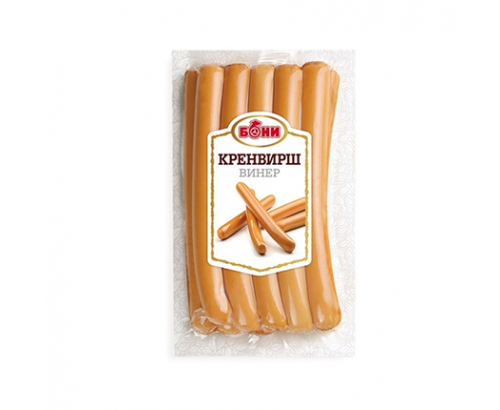 Кренвирши Винер Бони 400г Вакуум Кренвирши Винер Бони 400г Вакуум