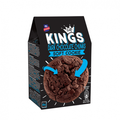 Бисквити Софт Кинг 160г Черен шоколад