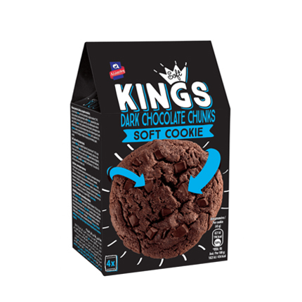 Бисквити Софт Кинг 160г Черен шоколад