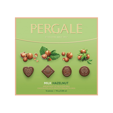 Шоколадови бонбони пергале 110г Лешник Шоколадови бонбони пергале 110г Лешник