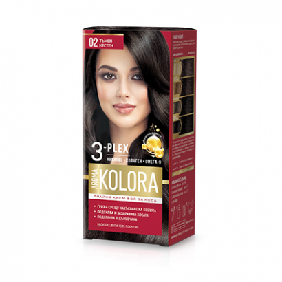Боя за коса Арома Колор 02 Тъмен Кестен