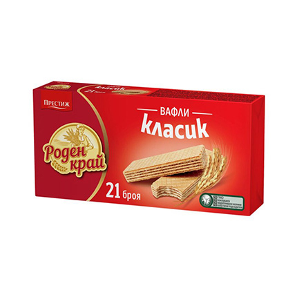 Вафли Роден Край 21бр Класик