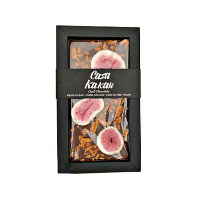Тъмен шоколад Каса Какау 80г Смокиня и карамелизиран бадем