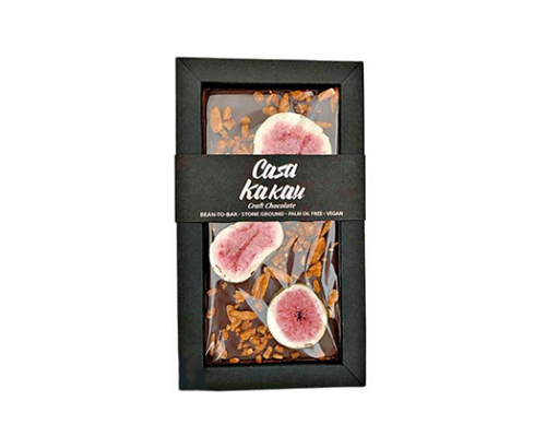 Тъмен шоколад Каса Какау 80г Смокиня и карамелизиран бадем Тъмен шоколад Каса Какау 80г Смокиня и карамелизиран бадем