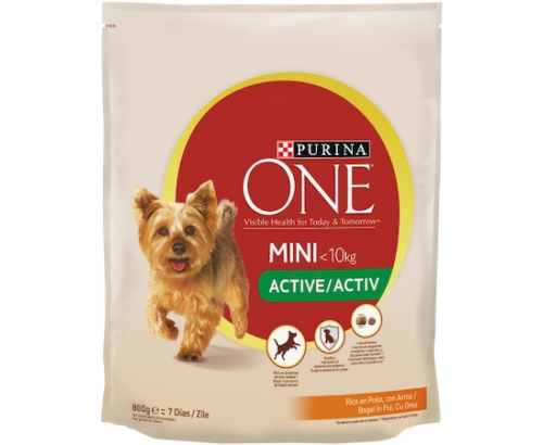 Кучешка храна Пюрина Мини Актив 800г с пилешко месо и ориз Кучешка храна Пюрина Мини Актив 800г с пилешко месо и ориз