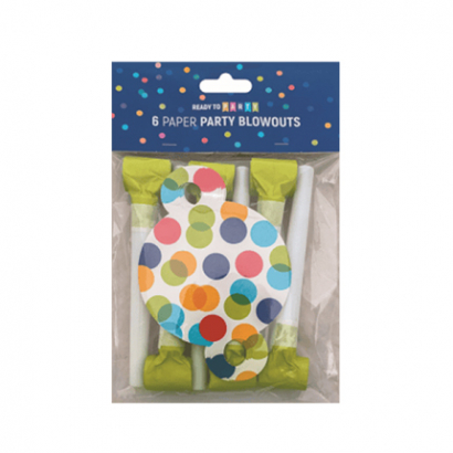Хартиени парти свирки 6бр разгъващи