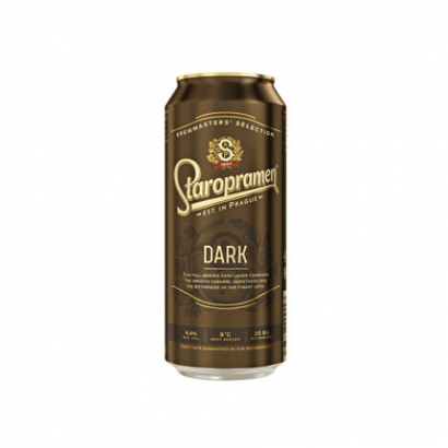 Бира Старопрамен 500мл кен Тъмно кен