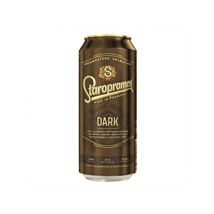 Бира Старопрамен 500мл кен Тъмно кен