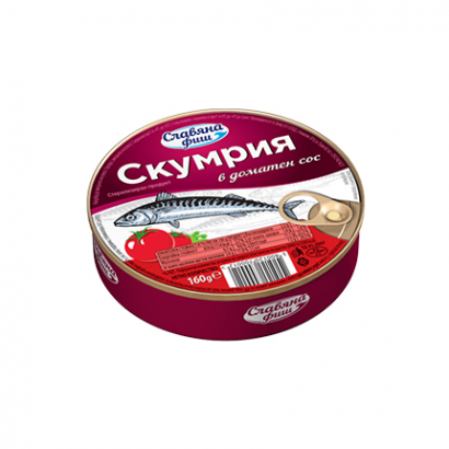 Скумрия Славяна Фиш 160г Доматен сос Скумрия Славяна Фиш 160г Доматен сос