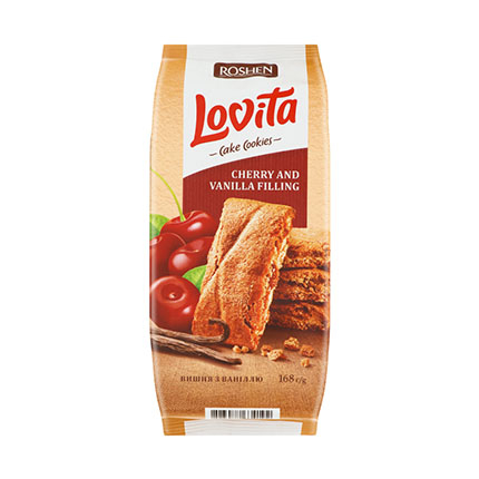 Бисквити Ловита 168г Череша и ванилия