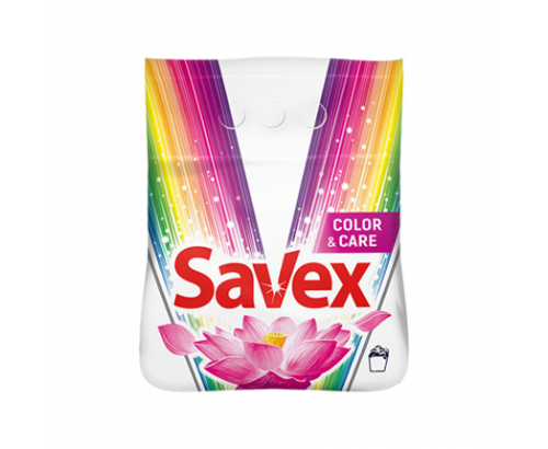 Прах за пране Савекс 1,8кг Колор енд Кеър Прах за пране Савекс 1,8кг Колор енд Кеър