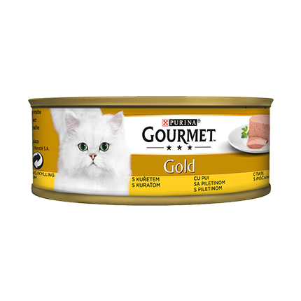 Храна за котки Гурме Голд 85г Пастет Пиле