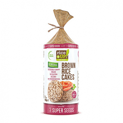 Бисквити от кафяв пълнозърнест ориз Райс Ъп 120г 7 Супер Семена