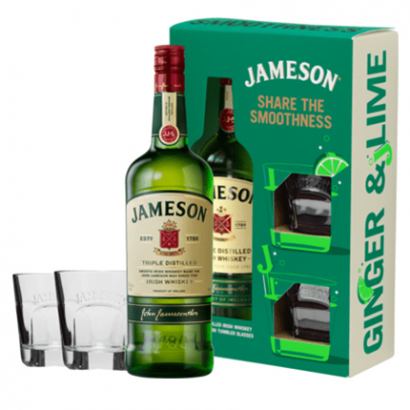 Уиски Джеймисън 700мл + 2 чаши