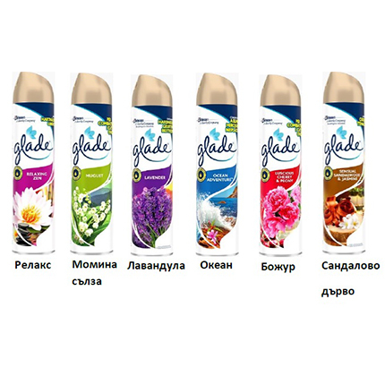 Аерозол Глейд 300мл Различни видове Аерозол Глейд 300мл Различни видове