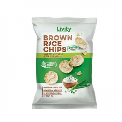 Оризов чипс Ливити 60г Сметана и лук