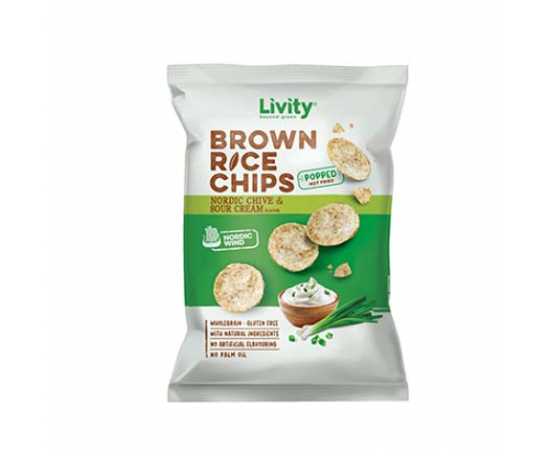 Оризов чипс Ливити 60г Сметана и лук Оризов чипс Ливити 60г Сметана и лук
