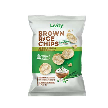 Оризов чипс Ливити 60г Сметана и лук