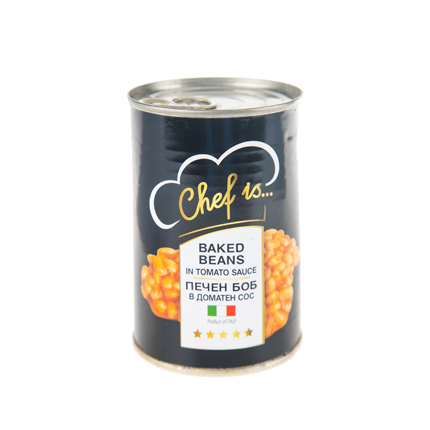 Печен боб в доматен сос Шеф Ис 400г
