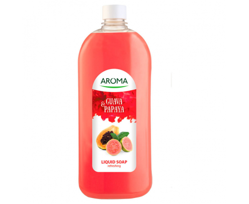 Течен сапун Арома 900мл Гуава и папая Течен сапун Арома 900мл Гуава и папая