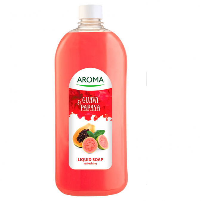 Течен сапун Арома 900мл Гуава и папая Течен сапун Арома 900мл Гуава и папая