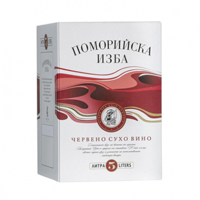 Вино Поморийска Изба 5л Трапезно Червено