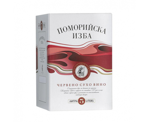 Вино Поморийска Изба 5л Трапезно Червено