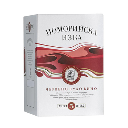 Вино Поморийска Изба 5л Трапезно Червено Вино Поморийска Изба 5л Трапезно Червено