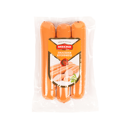 Пилешки кренвирш Меско 220г Вакуум Пушен