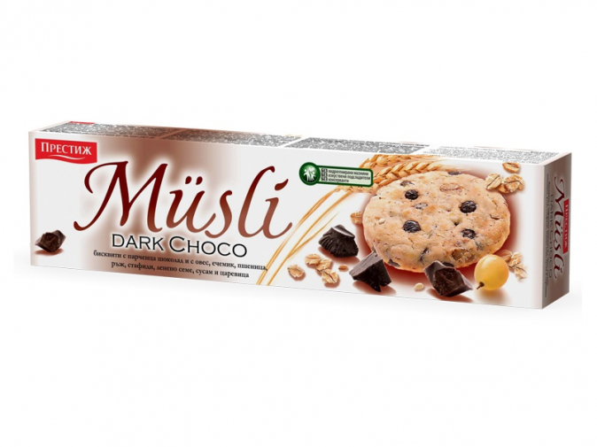 Бисквити Мюсли 94г Черен Шоколад
