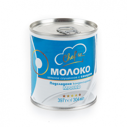 Кондензирано мляко Шеф ис Молоко 397г