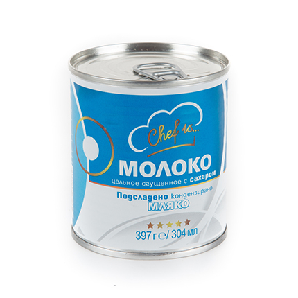 Кондензирано мляко Шеф ис Молоко 397г