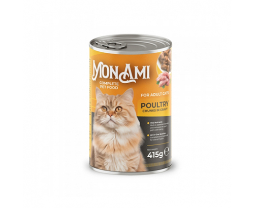 Храна за котки Мон Ами 415г Пиле Храна за котки Мон Ами 415г Пиле