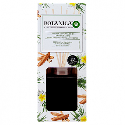 Ратанови пръчици Еъруик Ботаника 80мл Сандалово дърво/Роза/Ванилия