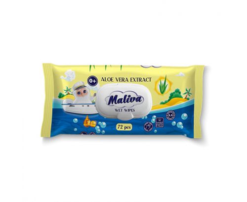 Влажни кърпи Малива 72бр Алое Влажни кърпи Малива 72бр Алое