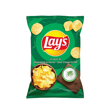 Чипс Лейс 170г Сметана и копър Чипс Лейс 170г Сметана и копър