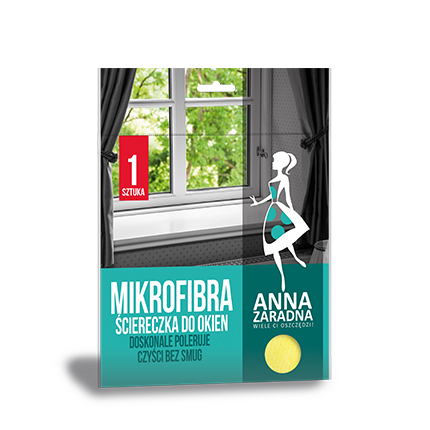 Микрофибърна кърпа Ана Зарадна 1бр За стъкла Микрофибърна кърпа Ана Зарадна 1бр За стъкла