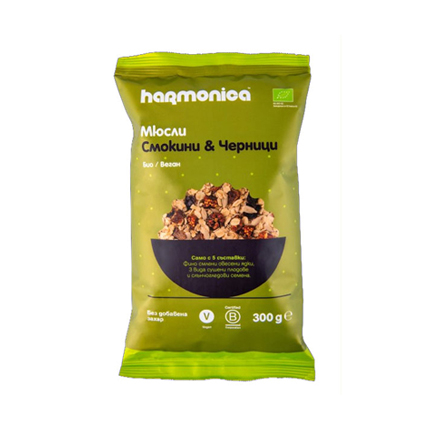 Био мюсли Хармоника 300г Със смокини и черници