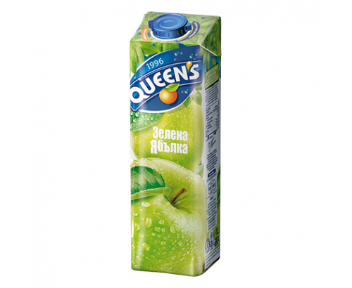 Напитка Куинс 1л Зелена ябълка