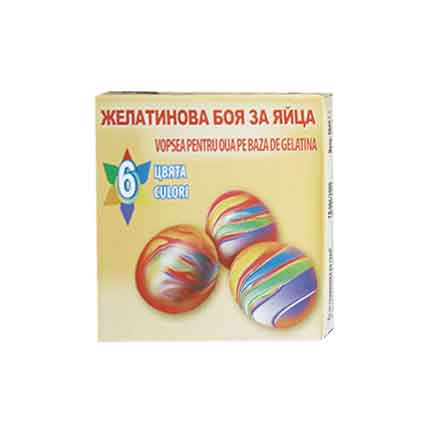 Боя за яйца Дидра 6 цвята Желатинова