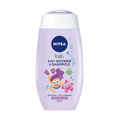 Шампоан и душ гел Нивеа 250мл 2в1 за момиче