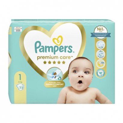 Бебешки пелени Памперс Премиум Кеър 72бр 2-5кг